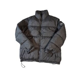 NWOT Zara dnwr Black Puffer Zip Coat Down-Like Size XL Lightweight Pocket